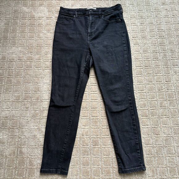 Everlane High Rise Skinny Jeans Womens 31 Denim Black Stretch Ankle Basic Casual - Picture 1 of 10